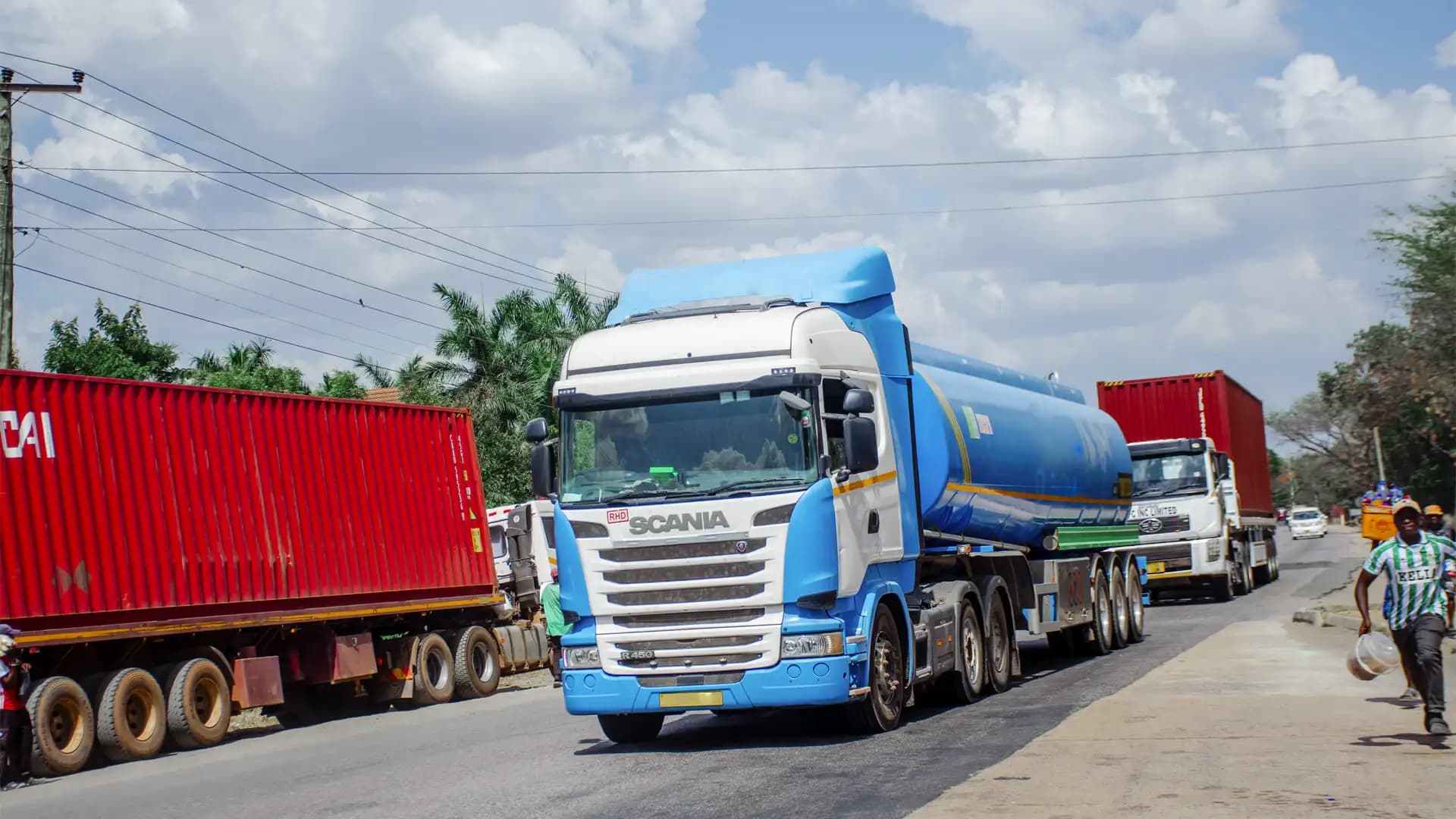Commercial transport operating on Tanzanian roads